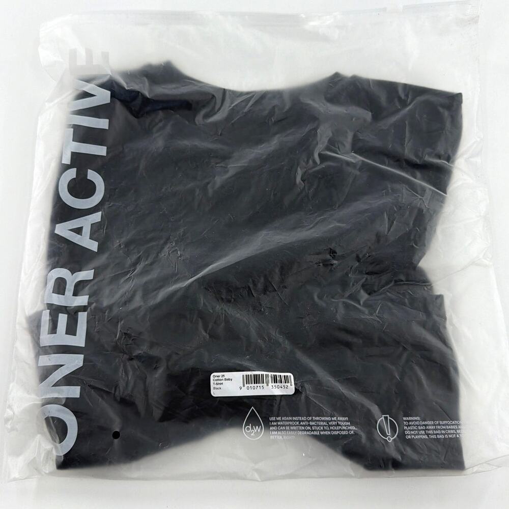 Oner Active Women's Black 25 Cotton Baby T-Shirt Size L - Picture 4 of 12